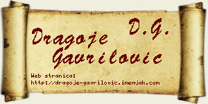 Dragoje Gavrilović vizit kartica